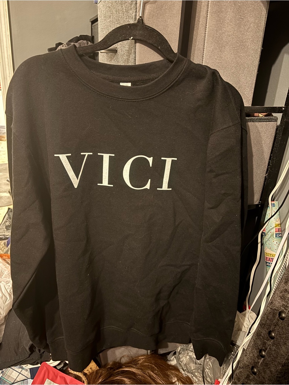 VICI  Black Logo Sweatshirt Medium